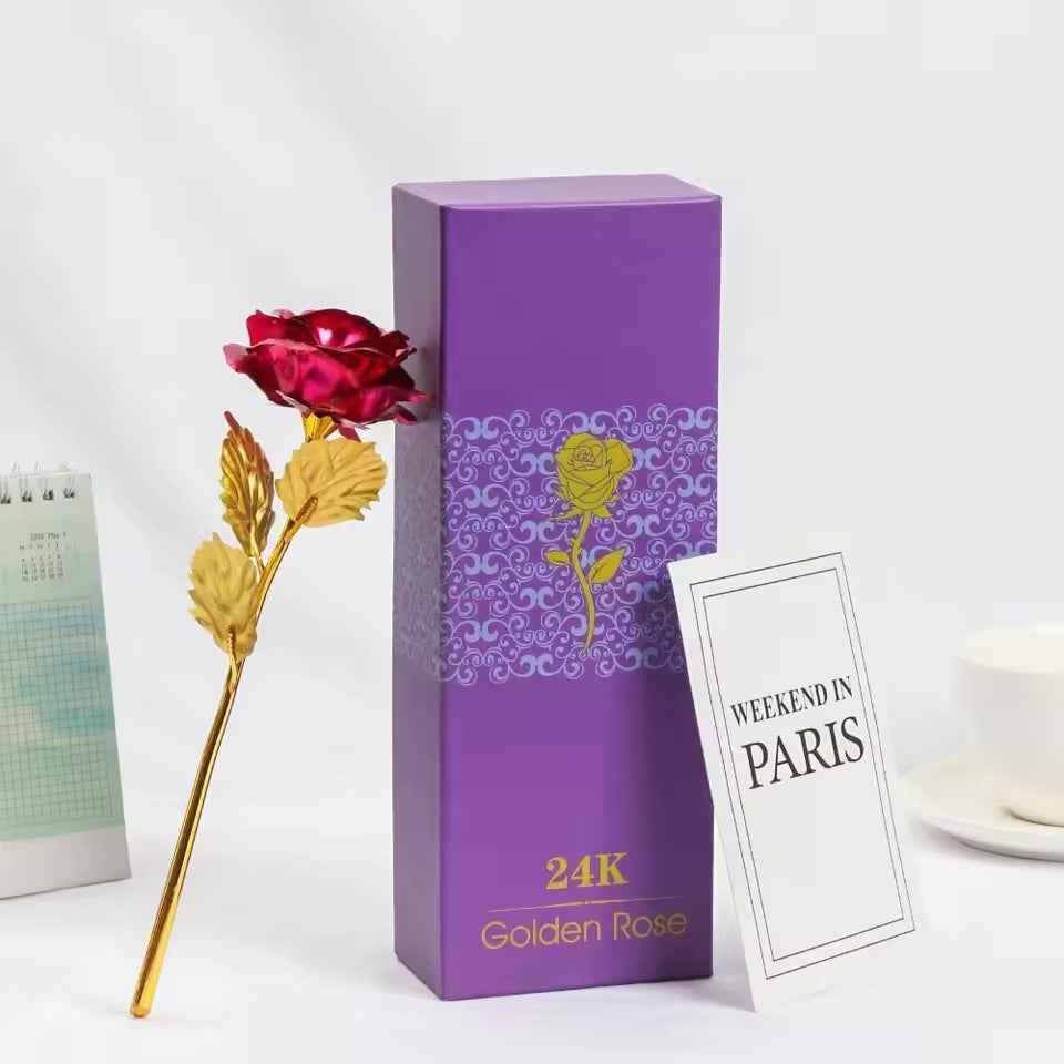 Gold Foil Plated Rose Flower