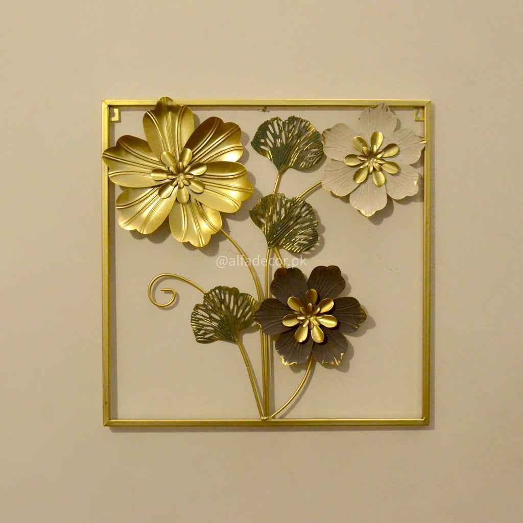 Golden Garden Cubic Metallic Wall Art / Accent