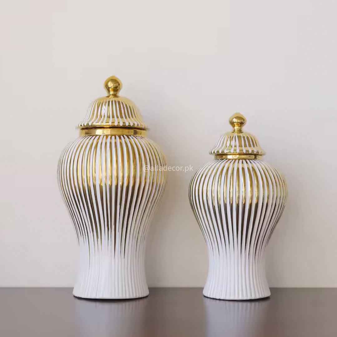 Bright Falling Stars Ceramic Urns Set