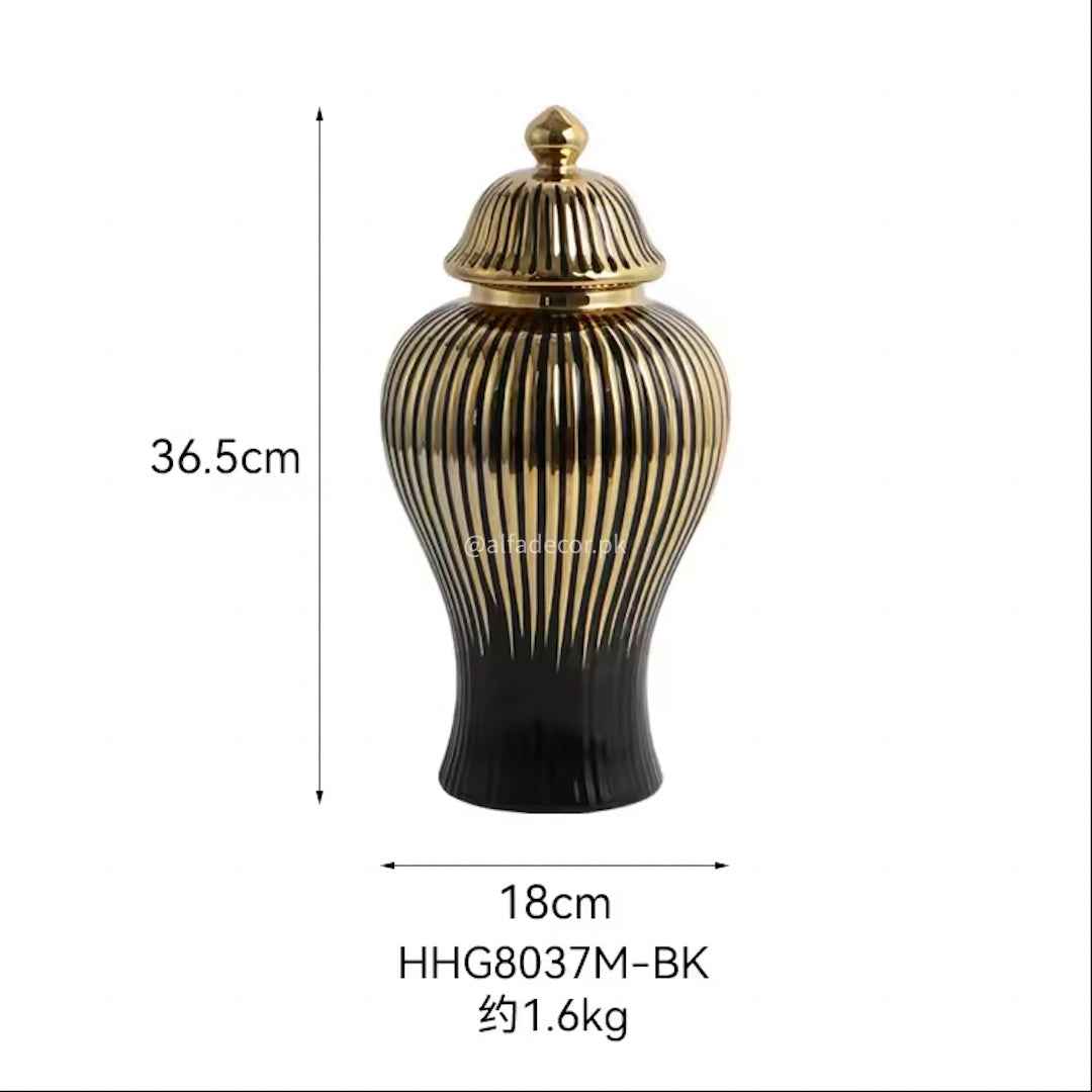 Midnight Falling Stars Ceramic Urns Set