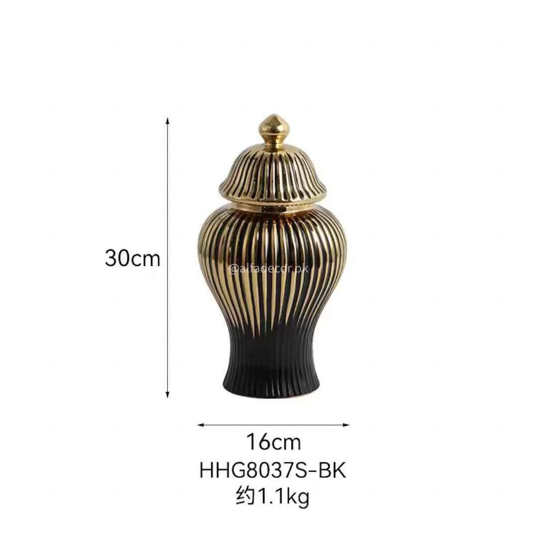 Midnight Falling Stars Ceramic Urns Set