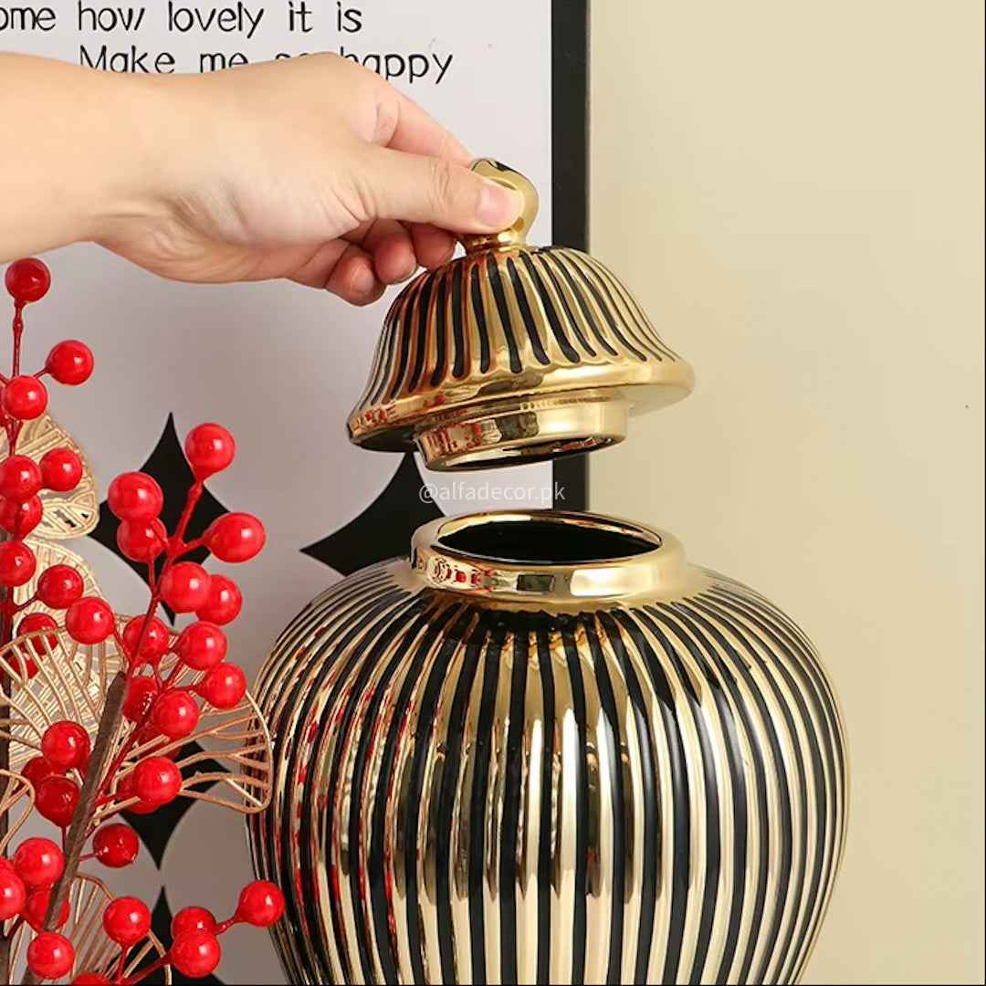 Midnight Falling Stars Ceramic Urns Set