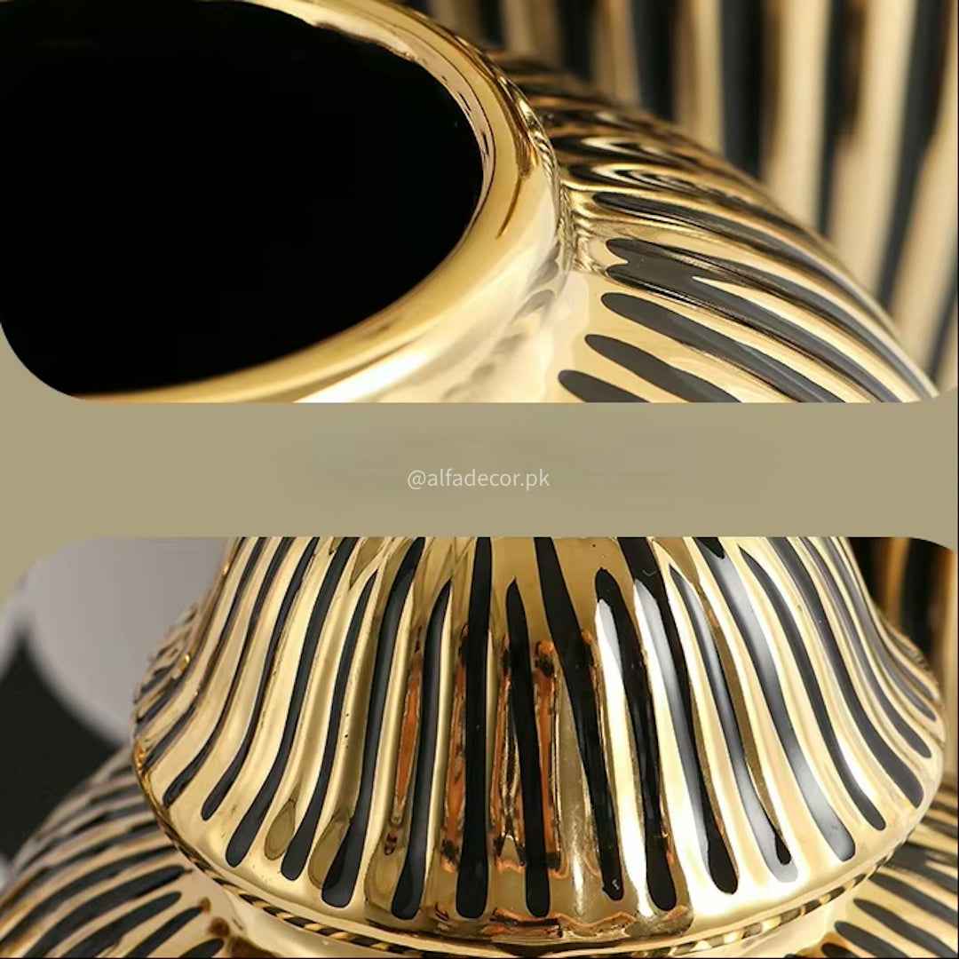 Midnight Falling Stars Ceramic Urns Set